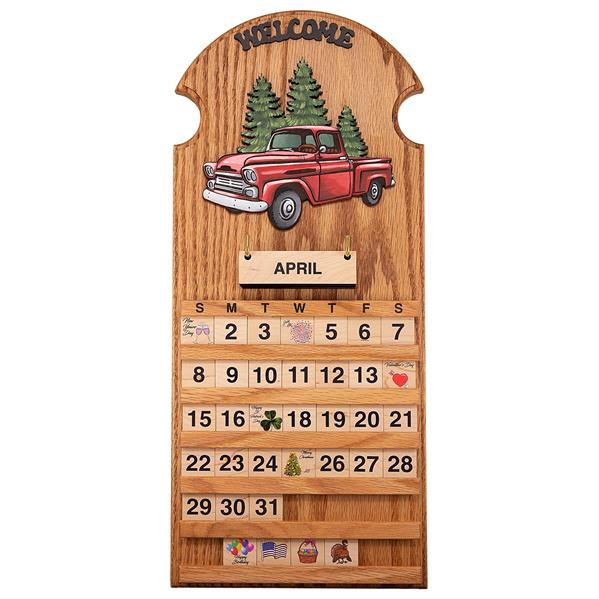 Old Truck Wooden Perpetual Calendar CraftEFamily